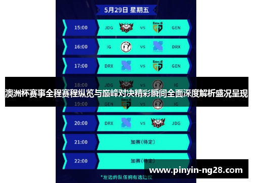 澳洲杯赛事全程赛程纵览与巅峰对决精彩瞬间全面深度解析盛况呈现